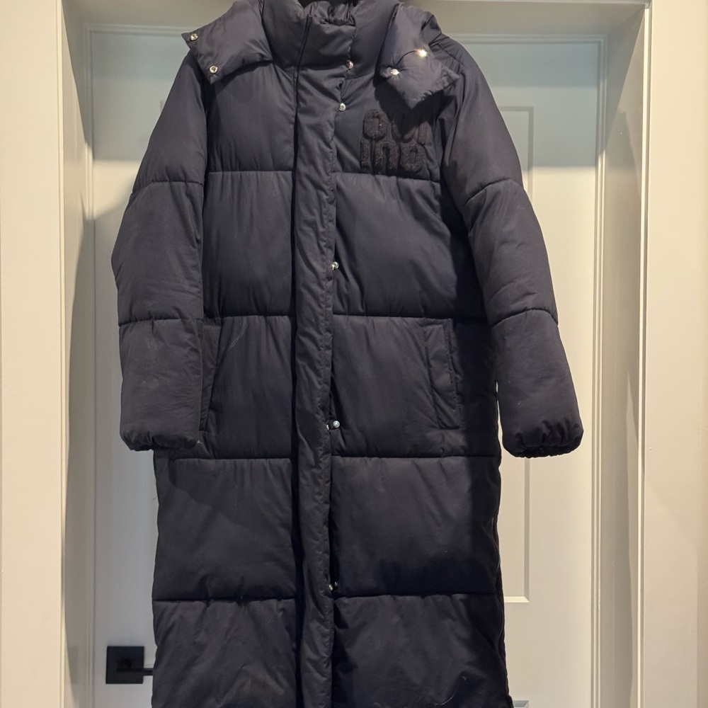 Women's Navy Puffer Coat